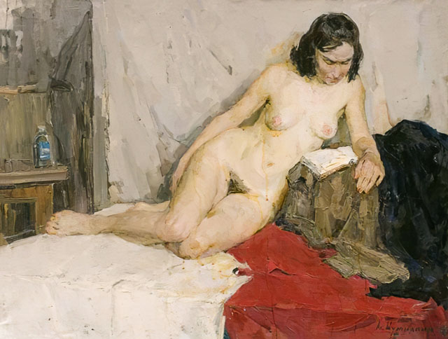 Обнажённая натурщица. Художник Шумилкин Александр Андреевич